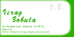 virag bobula business card